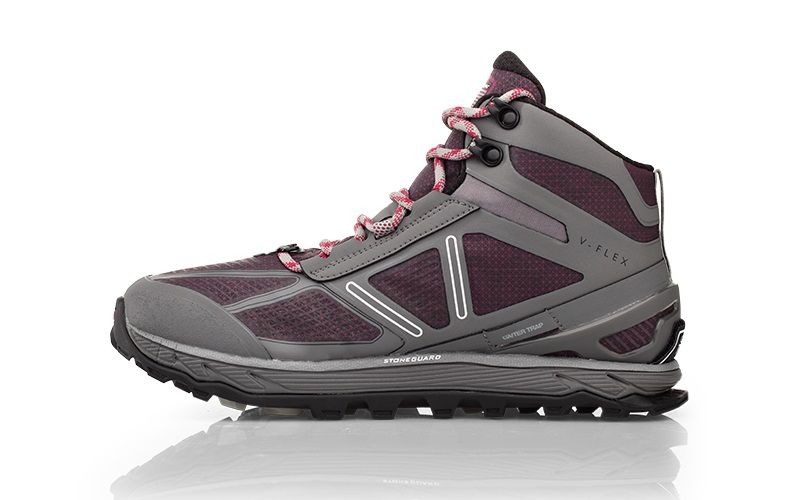 Altra Lone Peak 4.0 Mid RSM Waterproof Womens Shoes Gray/Purple ...