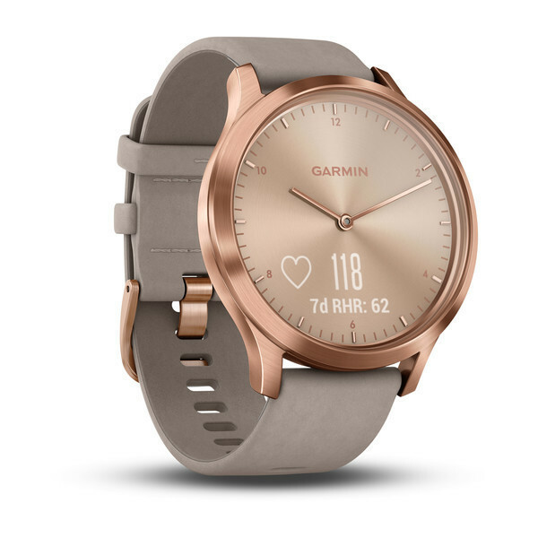 garmin vivomove hr fitness tracker black rose gold