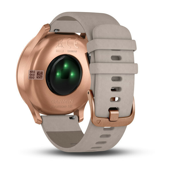 garmin vivomove rose gold suede