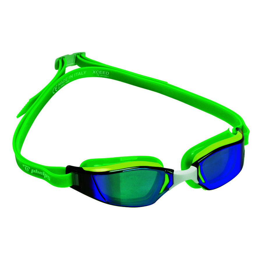 Aqua Sphere Phelps Xceed Titanium Mirrored Lens Goggles Wildfire