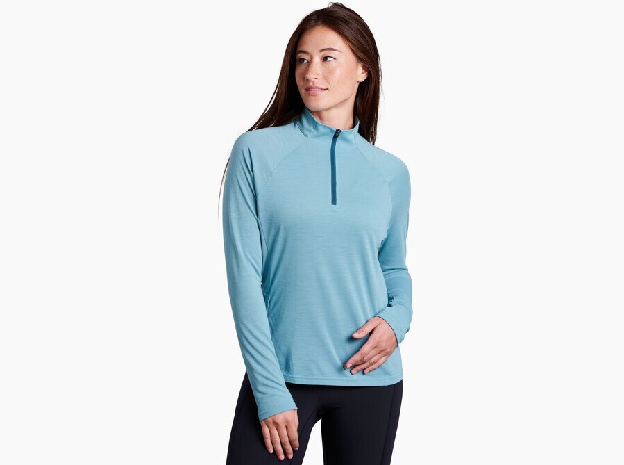Kuhl Agility 1/4 Zip Long Sleeve Womens Thermal Top Wildfire Sports