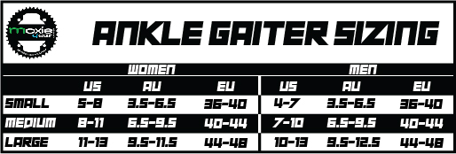 Moxie Size Guide