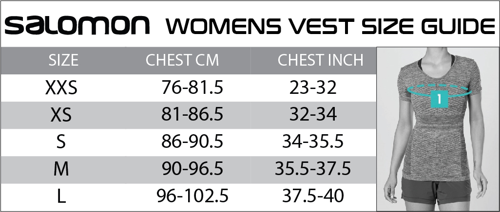 salomon adv skin 12 sizing chart