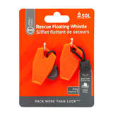 Survive Outdoors Longer Rescue Floating Whistle Pack of 2