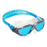 Aqua Sphere Vista Titanium Mirrored Blue Lens Goggles Clear/Grey