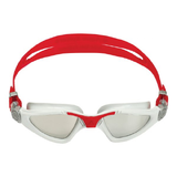 Aqua Sphere Kayenne Titanium Mirror Silver Lens Goggles Grey/Red