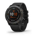 Garmin Fenix 6X Pro Solar GPS Multisport Watch Titanium Carbon Gray DLC with Black Band