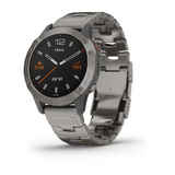 Garmin Fenix 6 Sapphire GPS Multisport Watch Titanium with Vented Titanium Bracelet Band