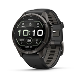 Garmin Fenix 9 Pro 43mm GPS Multisport Watch Carbon Gray DLC Titanium with Black/Pebble Gray Silicone Band
