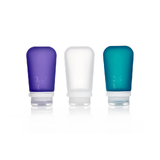 Humangear GoToob+ Travel Bottle 3 Pack Large Clear/Purple/Teal