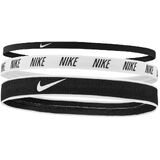 Nike Mixed Width Headbands Pack of 3 Black/White/Black