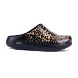 OOFOS OOcloog Unisex Clogs Black Leopard Limited Edition