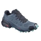 Salomon Speedcross 5 GTX Womens Shoes Meadowbrook/Navy Blazer/White San